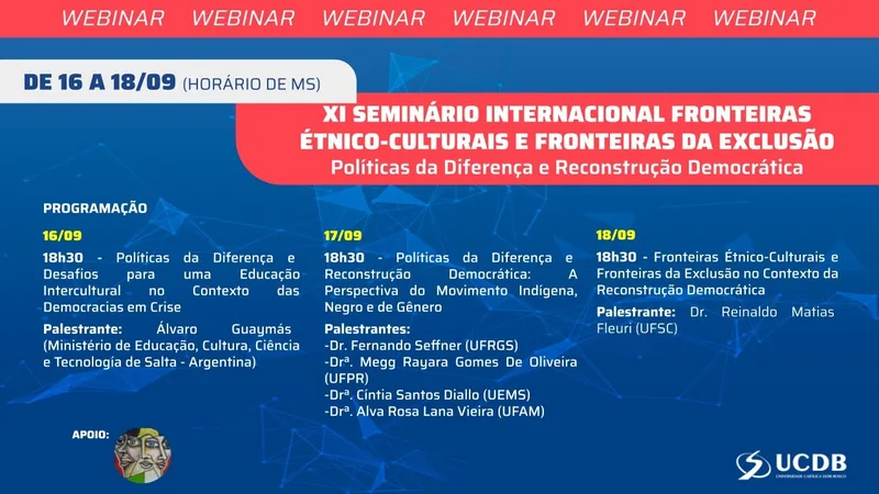Miniatura do vídeo: XI Seminário Internacional Fronteiras Étnico-Culturais e Fronteiras da Exclusão… 18/09